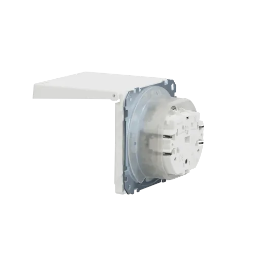 Розетка влагозащищенная IP44, белый матовый, Merten MTN2314-6037