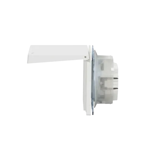Розетка влагозащищенная IP44, белый матовый, Merten MTN2314-6037