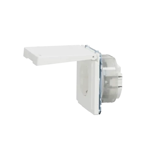Розетка влагозащищенная IP44, белый матовый, Merten MTN2314-6037