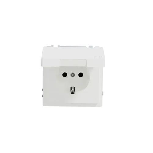 Розетка влагозащищенная IP44, белый матовый, Merten MTN2314-6037