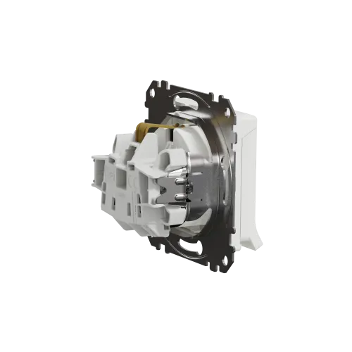 Розетка электрическая с крышкой, белый, Sedna Design SDD111024