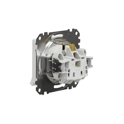 Розетка электрическая с крышкой, белый, Sedna Design SDD111024