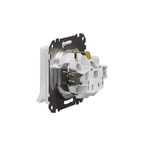 Розетка электрическая с крышкой, белый, Sedna Design SDD111024