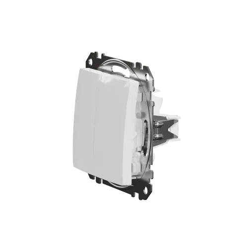 Выключатель 2 клавишный, белый, Sedna Design SDD111105