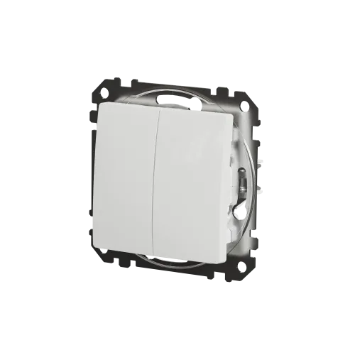 Выключатель 2 клавишный, белый, Sedna Design SDD111105