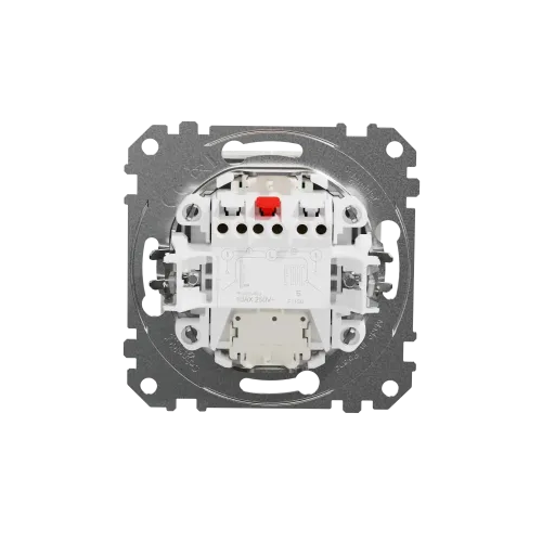 Выключатель с подсветкой 2 клавишный, белый, Sedna Design SDD111105L