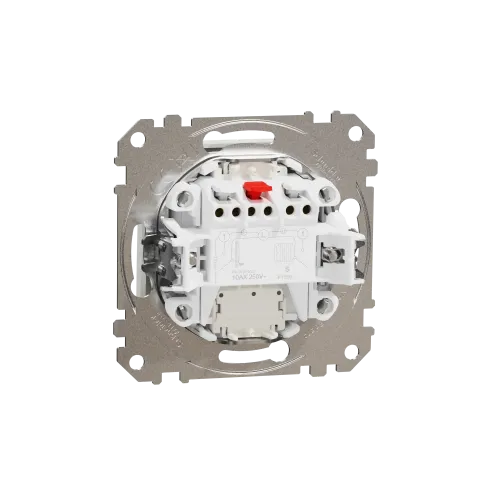 Выключатель с подсветкой 2 клавишный, белый, Sedna Design SDD111105L