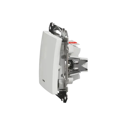 Выключатель перекрестный с подсветкой, белый, Sedna Design SDD111107L