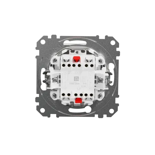 Выключатель проходной 2 клавишный, белый, Sedna Design SDD111108
