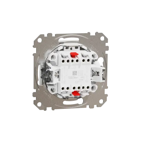 Выключатель проходной 2 клавишный, белый, Sedna Design SDD111108