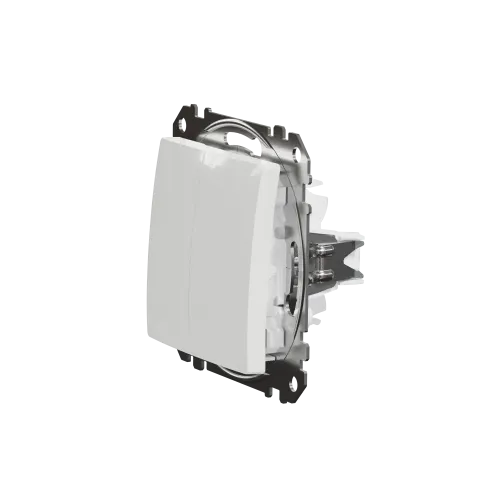 Выключатель проходной 2 клавишный, белый, Sedna Design SDD111108