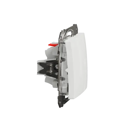 Кнопка проходная 1 клавишная, белый, Sedna Design SDD111116