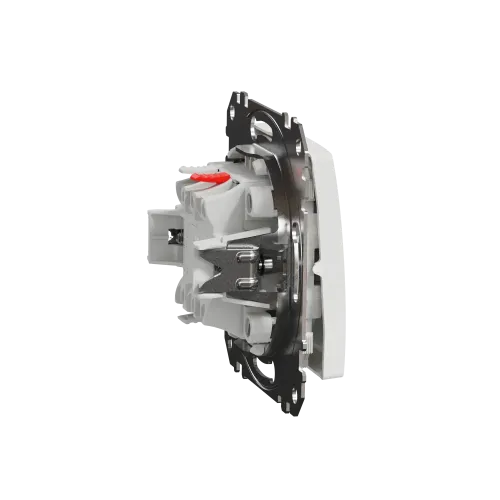 Кнопка проходная 1 клавишная, белый, Sedna Design SDD111116