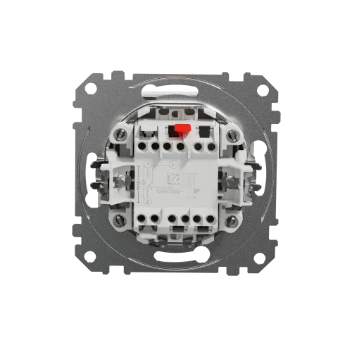 Кнопка проходная 1 клавишная, белый, Sedna Design SDD111116