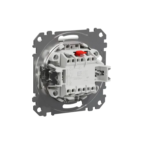 Кнопка проходная 1 клавишная, белый, Sedna Design SDD111116