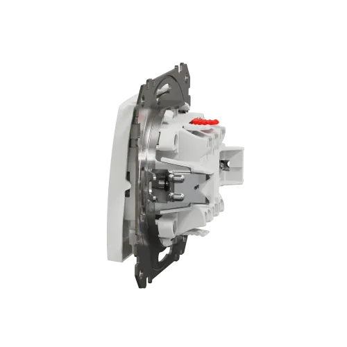 Кнопка проходная 1 клавишная, белый, Sedna Design SDD111116