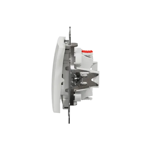 Кнопка проходная 1 клавишная, белый, Sedna Design SDD111116
