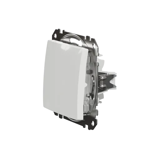 Кнопка проходная 1 клавишная, белый, Sedna Design SDD111116