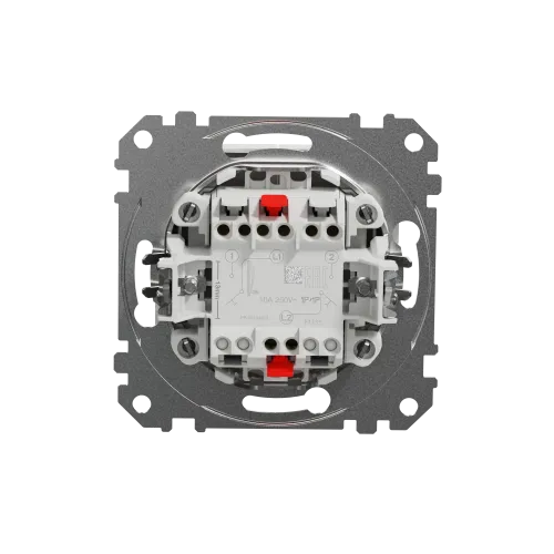 Кнопка 2 клавишная, белый, Sedna Design SDD111118