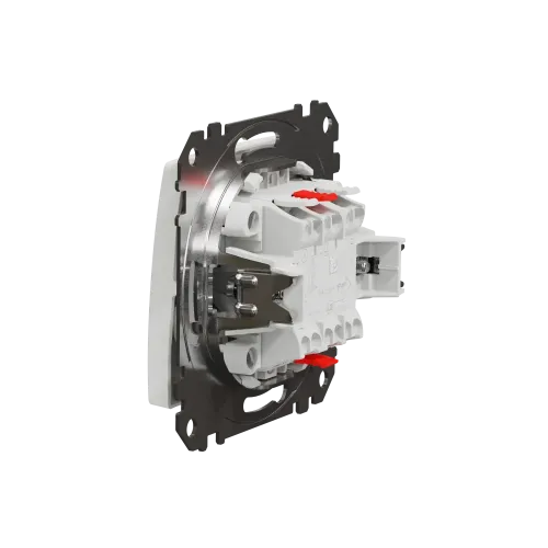 Кнопка 2 клавишная, белый, Sedna Design SDD111118