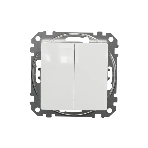 Кнопка 2 клавишная, белый, Sedna Design SDD111118
