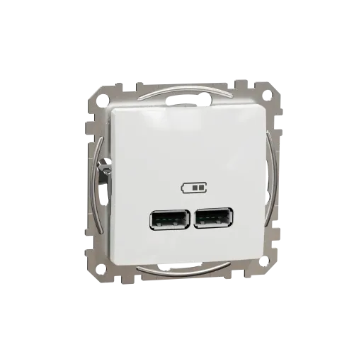 Розетка USB тип A+A, белый, Sedna Design SDD111401