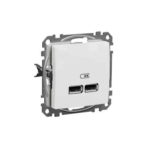 Розетка USB тип A+A, белый, Sedna Design SDD111401