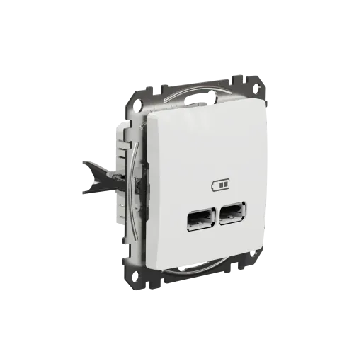 Розетка USB тип A+A, белый, Sedna Design SDD111401