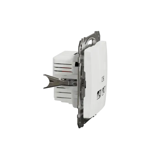 Розетка USB тип A+A, белый, Sedna Design SDD111401