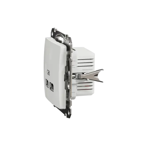 Розетка USB тип A+A, белый, Sedna Design SDD111401