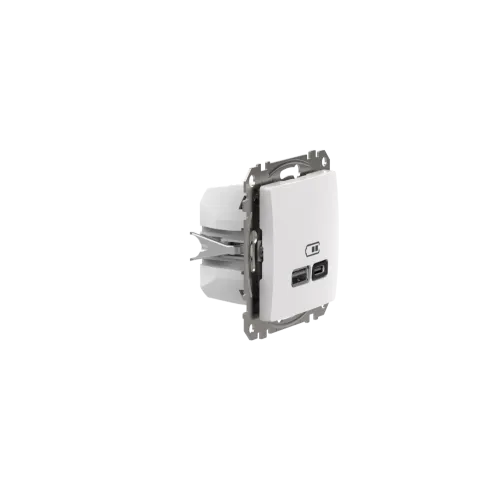 Розетка USB тип A+C 3A, 45W, белый, Sedna Design SDD111404