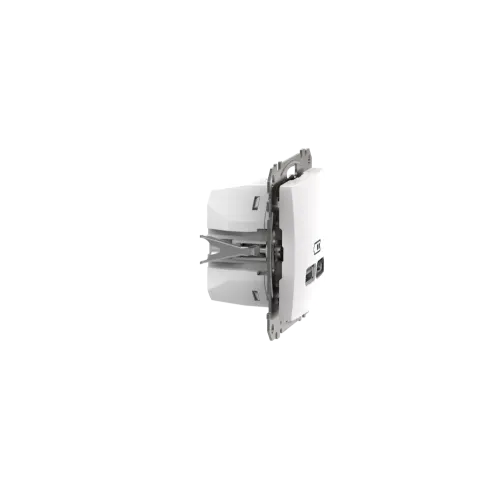 Розетка USB тип A+C 3A, 45W, белый, Sedna Design SDD111404
