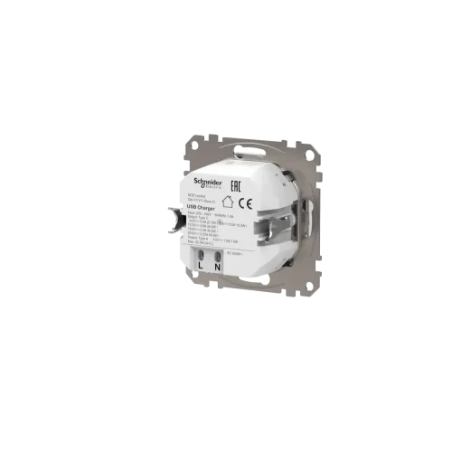 Розетка USB тип A+C 3A, 45W, белый, Sedna Design SDD111404