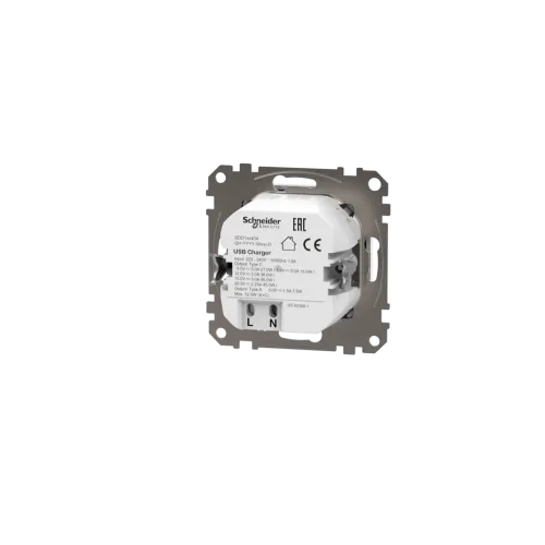 Розетка USB тип A+C 3A, 45W, белый, Sedna Design SDD111404