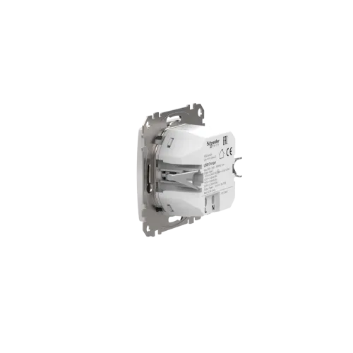 Розетка USB тип A+C 3A, 45W, белый, Sedna Design SDD111404