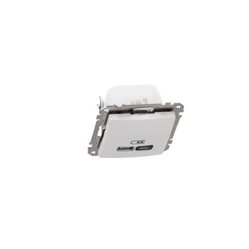 Розетка USB тип A+C 3A, 45W, белый, Sedna Design SDD111404