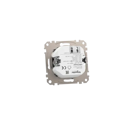 Розетка USB тип A+C 3A, 45W, белый, Sedna Design SDD111404