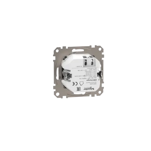 Розетка USB тип A+C 3A, 45W, белый, Sedna Design SDD111404