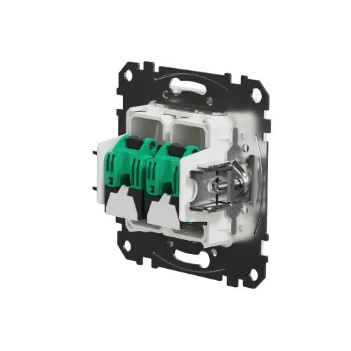 Компьютерная розетка двойная 2 х RJ45 кат. 5е UTP, белый, Sedna Design SDD111452