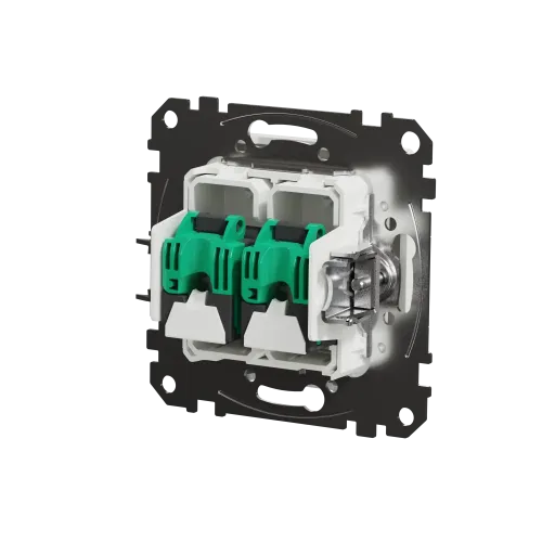 Компьютерная розетка двойная 2 х RJ45 кат. 5е UTP, белый, Sedna Design SDD111452