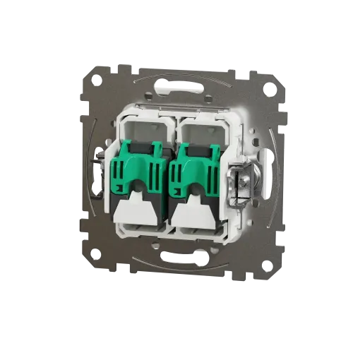 Компьютерная розетка двойная 2 х RJ45 кат. 5е UTP, белый, Sedna Design SDD111452