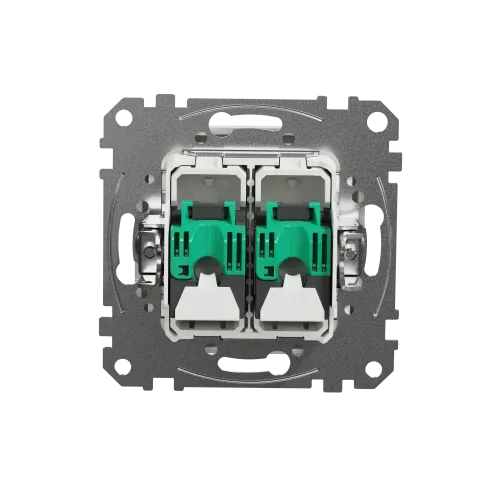Компьютерная розетка двойная 2 х RJ45 кат. 5е UTP, белый, Sedna Design SDD111452