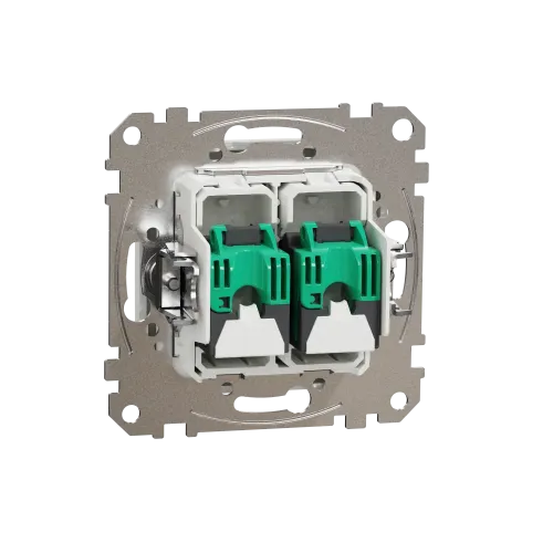 Компьютерная розетка двойная 2 х RJ45 кат. 5е UTP, белый, Sedna Design SDD111452