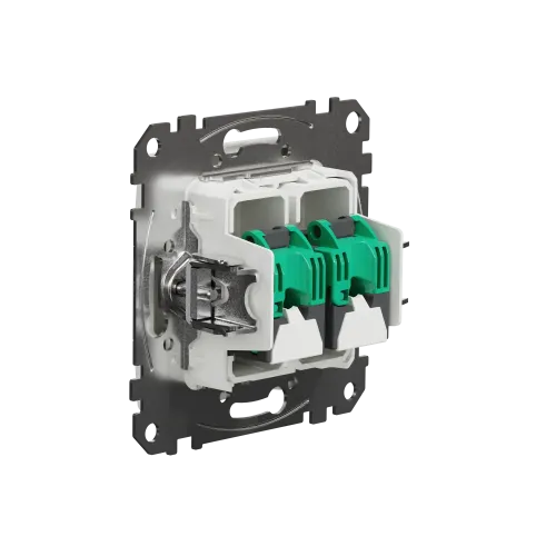 Компьютерная розетка двойная 2 х RJ45 кат. 5е UTP, белый, Sedna Design SDD111452