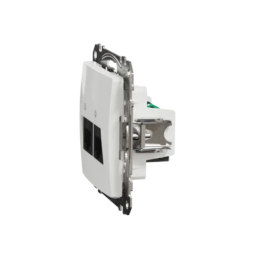Компьютерная розетка двойная 2 х RJ45 кат. 5е UTP, белый, Sedna Design SDD111452