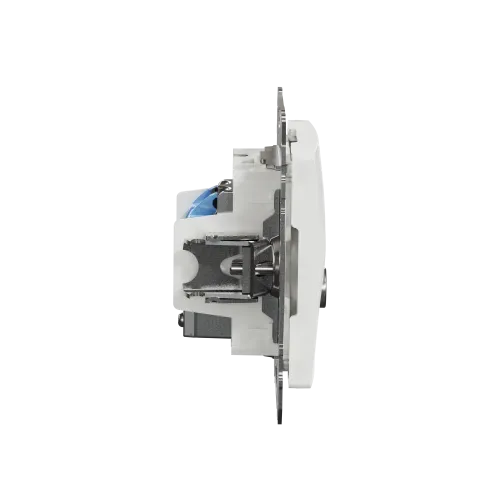 Розетка телевизионная и компьютерная TV+RJ45 кат. 6 UTP, белый, Sedna Design SDD111469T