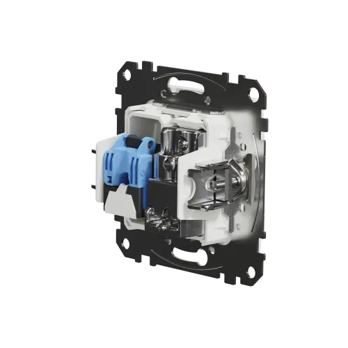Розетка телевизионная и компьютерная TV+RJ45 кат. 6 UTP, белый, Sedna Design SDD111469T