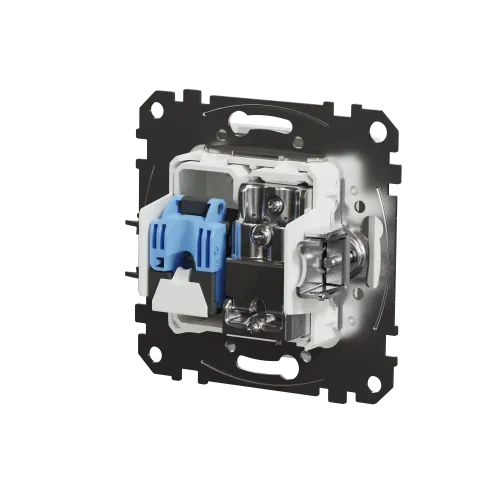 Розетка телевизионная и компьютерная TV+RJ45 кат. 6 UTP, белый, Sedna Design SDD111469T