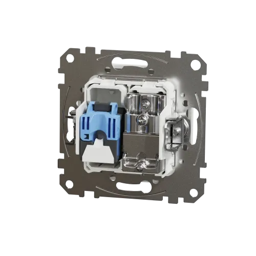Розетка телевизионная и компьютерная TV+RJ45 кат. 6 UTP, белый, Sedna Design SDD111469T
