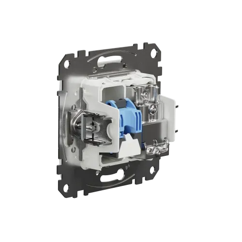 Розетка телевизионная и компьютерная TV+RJ45 кат. 6 UTP, белый, Sedna Design SDD111469T